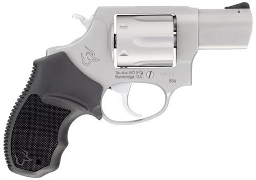 Taurus 856 Revolver 285629MA, 38 Special +P, 2", Black Rubber Grips, Stainless Steel Finish, 6rd