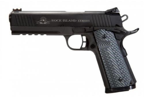 Rock Island Armory M1911-A1 Tactical II w/Rail 51914, 10mm, 5", G10 Grips, Parkerized Finish, 8 Rds