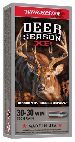 Winchester Deer Season XP Rifle Ammunition X3030DS, 30-30 Winchester, Extreme Point, 150 GR, 2390 fps, 20 Rd/Bx