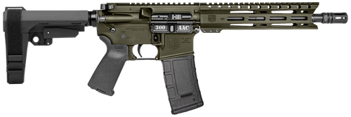 Diamondback DB15 Semi-Auto Pistol, 300 AAC Blackout, 10", SB Tactical SBA3 Brace, OD Green Cerakote, 30 Rds