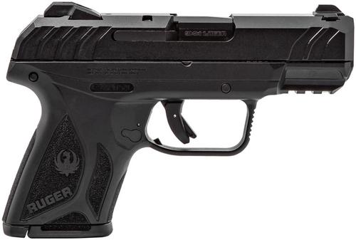 Ruger Security 9 Compact Pistol 3818, 9mm, 3.42 in, Black, High Performance, Integral Grip, Blue Finish, 10 Rd