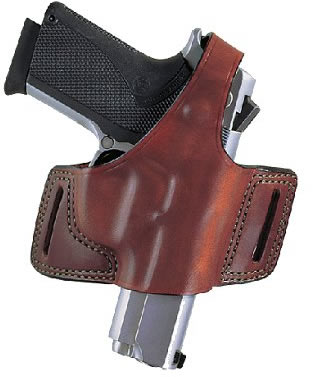 Bianchi Black Widow Ultra High Ride Holster w/Dual Slots & Open Muzzle, Model 12843, For .45 Auto; Browning; Colt; Detonics; Llama; ParaOrd; SPRGF; Star