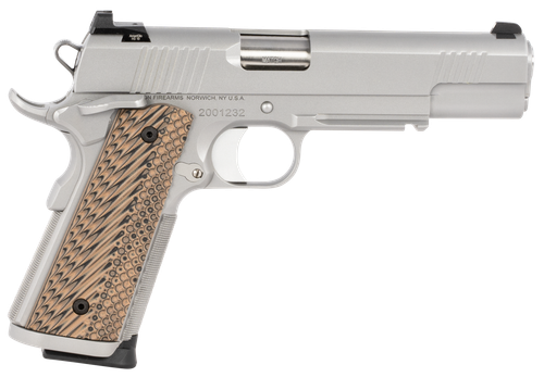 CZ-USA Dan Wesson 1911 Specialist Pistol 01807, 9mm, 5", Brown G10 Grips, Stainless Finish, 10 Rds