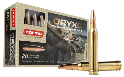 Norma Oryx Rifle Ammunition 20169012, 270 Win, 150 gr, 3182 fps, 20 Rd/Bx