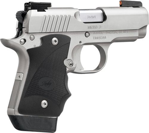 Kimber 3300193 Micro 9 Stainless DN Pistol - 9MM, 3.15 in Barrel, Satin Silver Finish