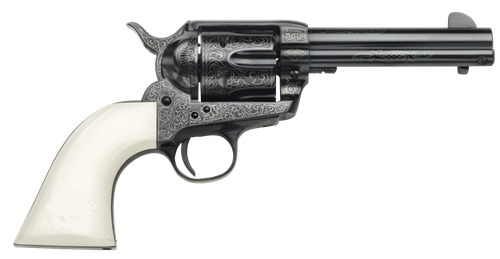 Taylors 1873 Cattleman Outlaw Legacy Revolver 200059, 357 Mag, 4.75", Blued Engraved, 6rd