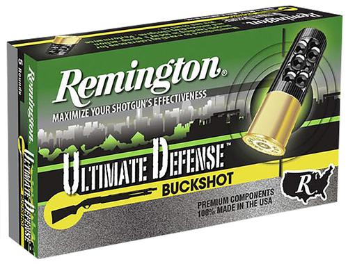 Remington Ultimate Defense Shotshells 20633, 12 Gauge, 3", 15 Pellets, #00 Lead Buckshot, 5 Rds/bx