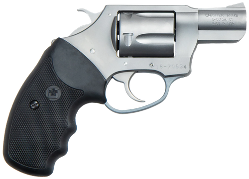 Charter Arms Undercoverette Revolver 73220, 32 H & R Mag, 2", Checkered Rubber Grip, Stainless Finish, 5 Rd