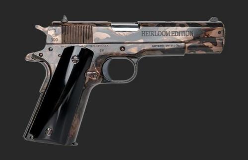 Custom & Collectible Colt 1911 "Heirloom" Limited Edition Pistol CNCHEIRLOOM38, 38 Super, 5", Black Grips, High Polish Copper Penny Finish, 8 Rds