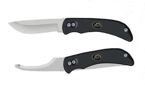 Outdoor Edge Swingblade Knife w/Drop Point Skinner/Gut Hook & Nylon Belt Sheath SB10N