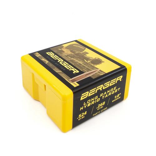 Berger Bullets 22 Caliber, .224 Diameter, 85.5 Grain, LR Hybrid Target, 100 Per Box (22485), Not Loaded