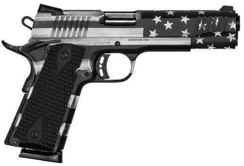 Citadel 1911-A1 Government SAO Pistol CITC45FSPUSG, 45 ACP, 5", Gray American Flag Finish, 8 Rds