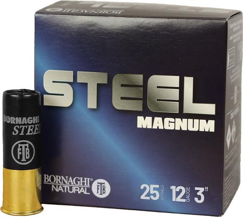 Bornaghi Steel Loads T5STEEL36BB, 12 Gauge, 3", 1 1/4 oz, 1400 fps, #BB Steel Shot, 25 Rd/bx