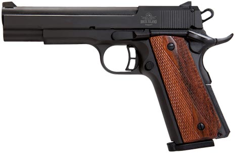 Rock Island Armory XT 22/45 Combo 1911 Pistol 51937, 22LR/45 ACP, Two 5 in Slides, Wood Grips, Black Finish, 8 Rd/10 Rd