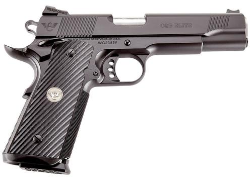 Wilson Combat CQB Elite Pistol CQBEFS45A, 45 ACP, 5in, Black G10 Starburst Grips, Black Finish, 8 Rds