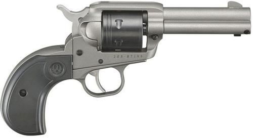 Ruger Wrangler Revolver 2016, 22 LR, 4.62", Black Synthetic Birdshead Grips, Silver Cerakote Finish, 6 rd
