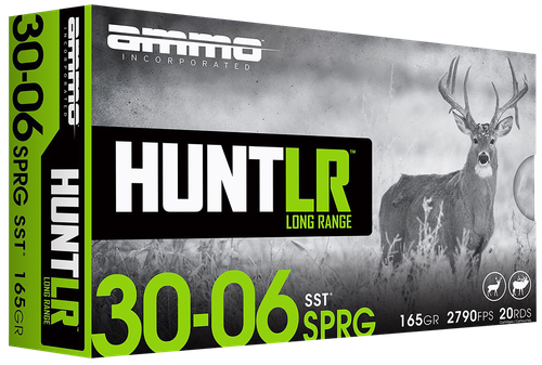Ammo Inc Hunt Rifle Ammunition 3006165SSTA20, 30-06 Springfield, Super Shock Tip, 165 gr, 2960 fps, 20 Rd/Bx