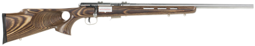Savage 93BTVS Magnum Rimfire Rifle 94725, 22 Win Magnum Rimfire, 20.75" Hvy BBL, Bolt Action, Laminated Thumbhole Stock, Stain Steel Finish, 5 Rds
