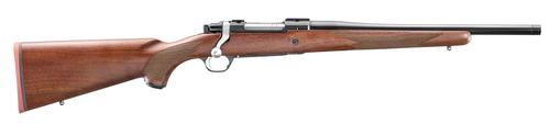 Ruger M77 Hawkeye Hunter Bolt Action Rifle 67102, 243 Winchester, 16.6 in, American Walnut Stock, Blue Satin Threaded Barrel, 4+1