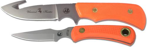 Knives of Alaska Whitetail Hunter/Cub Bear Combo Fixed Blade Knives, Orange Suregrip (00202FG)