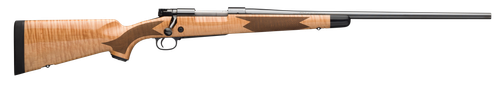 Winchester M70 Super Grade Maple Bolt Action Rifle 535218289, 6.5 Creedmoor, 22 in, AAA Maple Stock, Blued Finish