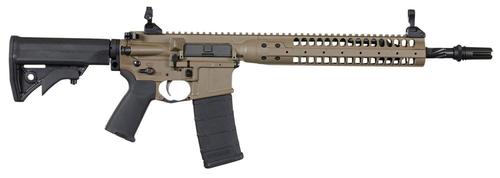 LWRC Indvidual Carbine SPR Semi-Auto Rifle ICR5PBC14PSP, 223 Remington-5.56 NATO, 14.7", Adjustable Black Stock, Patriot Brown Finish, 30 Rds