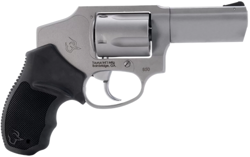 Taurus 850 Revolver 2850139, 38 Special, 3", Black Rubber Grip, Stainless Steel Finish, 5rd