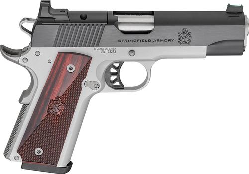 Springfield 1911 Ronin AOS Optic Ready Pistol PX9117LAOS, 9mm Luger, 4.25in, Crossed Cannon Wood Laminate, Satin Cerakote Finish, 9 Rds