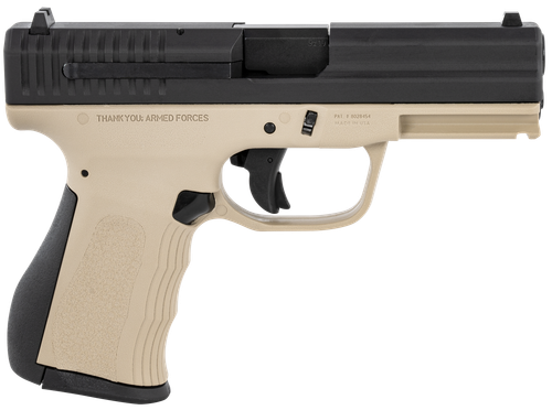 FMK 9C1 G2 SAO Pistol G9C1G2RSS, 9mm Luger, 4", Interchangeable Backstrap, Desert Sand Finish, 14 Rds