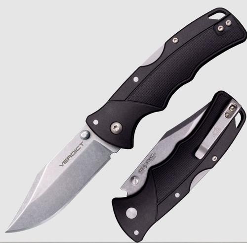 Cold Steel CS-FL-C3CPSSZ, VERDICT, Clip Point SS Balde, Black