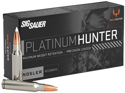 Sig Platinum Hunter Rifle Ammunition E7RMPH16020, 7mm Rem, 160 gr, 20 Rd/Bx