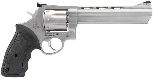 Taurus 608 Large Frame Revolver 2608069, 357 Magnum, 6 1/2", Soft Rubber Grip, Matte Stainless Finish, 8 Rd