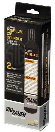 Sig Sauer 90 Gram Prefilled CO2 Cylinder, 2 Pack (AC902)