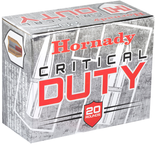 Hornady Critical Duty Pistol Ammunition 90926, 45 ACP +P, FlexLock, 220 GR, 975 fps, 20 Rd/Bx
