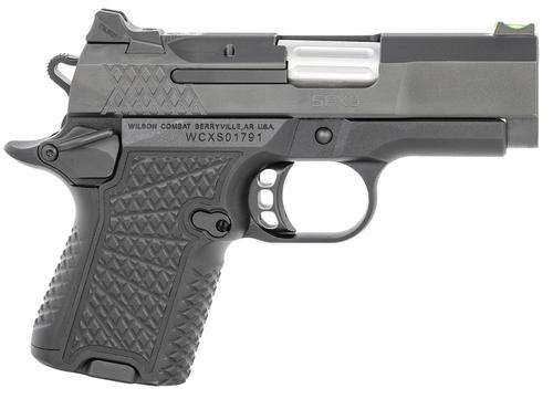 Wilson Combat SFX9 Sub-Compact Pistol SFX9SC3A, 9mm Luger, 3.25in, Black G10, Black Finish, 10 Rds