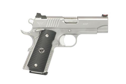 Wilson Combat ACP Compact Pistol ACP-CP-9A-SS, 9mm, 4in, Eagle Claw Grips, Bead-Blasted Stainless, 10 Rds