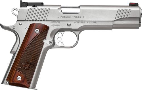Kimber 3200326 Stainless Target II Pistol - 9MM, 5 in Barrel, Satin Stainless Steel Frame/Slide