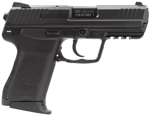 Heckler & Koch HK45 Compact V7LEM DAO Pistol 81000020, 45 ACP, 3.94", Black Grips, Black Finish, 8 Rds