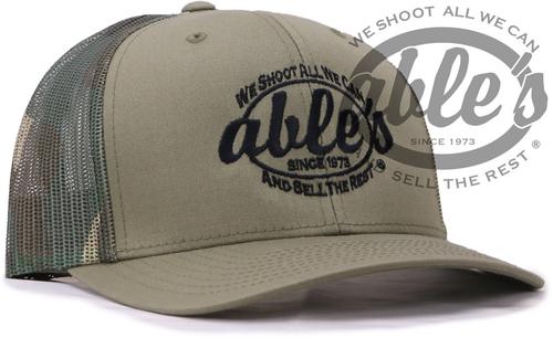 Able's Mesh Cap Olive, Army Camo Mesh (ACOAC)