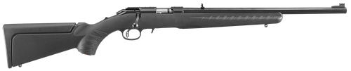 Ruger American Compact Rimfire Rifle 8323, 22 Magnum (WMR), 18 in, Black Composite Stock, Black Finish, 9 Rd