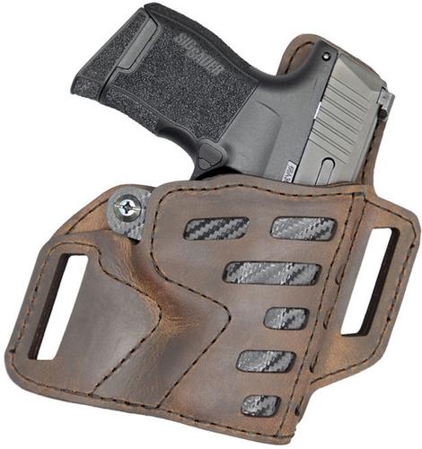 Versacarry Compound OWB Left Hand Holster, Sig P365 Only, Leather/Kydex (C2214-2L)