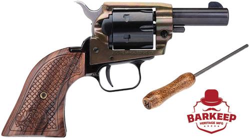 Heritage Barkeep Revolver BK22CH2WBRN10, 22 LR, 2", Wood Grip, Case Hardened Finish, 6 Rd