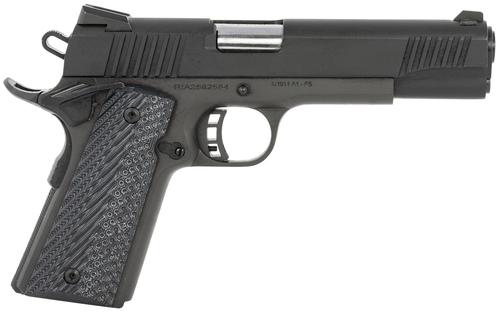 Rock Island Armory M1911-A1 Standard FS Pistol 51511, 45 ACP, 5in, Black/Gray G10 Grips, Black Parkerized Finish, 8 Rds