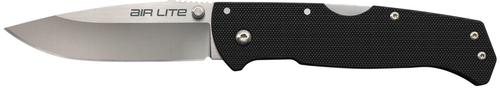 Cold Steel CS26WD, Air Lite, 3.5" Folding Drop Point Plain SS Blade, Black G10 Handle Includes Pocket Clip