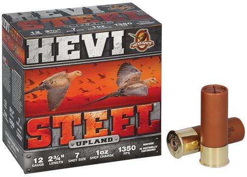 HEVI-Shot Upland Shotshells HS61266, 12 Gauge, 2-3/4", 1 oz, #6 Shot, 25 Rds/box
