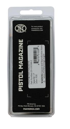 FN Herstal 509 Magazine, 9mm Luger, 17 Rounds, Black, FDE Base, Detachable (201003461)