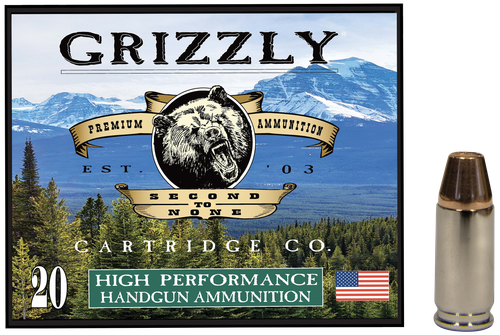 Grizzly Ammunition High Performance Pistol Ammunition GC9M+P2, 9mm, Full Metal Jacket Flat Point, 147 GR, 1125 fps, 20 Rd/bx