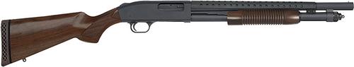 Mossberg 590 Retrograde Pump Shotgun 52151, 12 Gauge, 18.5", 3" Chmbr, Wood Stock, Blued Finish
