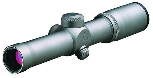 Burris LER Handgun Scope 200229, 2x, 20mm Obj, 1" Tube Dia, Nickel, Plex Reticle