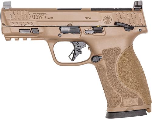 Smith & Wesson M&P M2.0 Pistol 13739, 10mm, 4", FDE Polymer, FDE Finish, 15 Rd